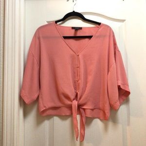 Light pink button up blouse